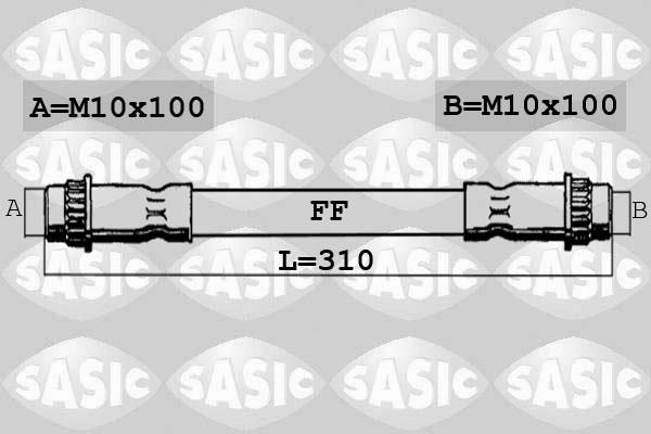 Sasic 6604033 - Шланг тормозной RENAULT/LADA LOGAN/SANDERO/DUSTER/LARGUS 05- 1.4/1.6 autosila-amz.com