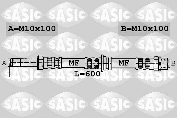 Sasic 6606095 - Тормозной шланг autosila-amz.com