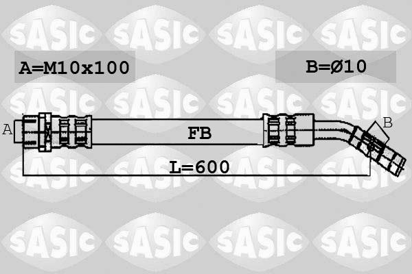 Sasic 6606093 - Тормозной шланг autosila-amz.com
