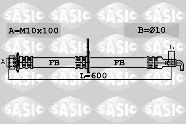 Sasic 6606055 - Тормозной шланг autosila-amz.com