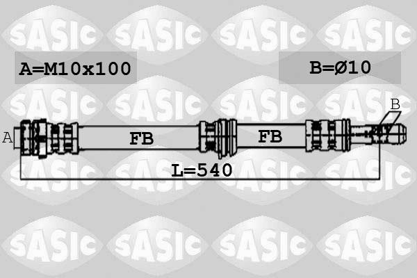 Sasic 6606061 - Тормозной шланг autosila-amz.com