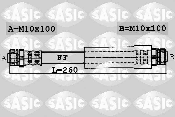 Sasic 6606009 - Тормозной шланг autosila-amz.com