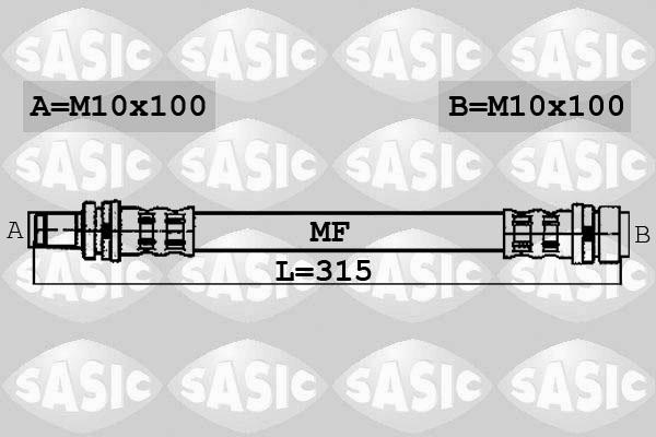 Sasic 6606004 - Тормозной шланг autosila-amz.com