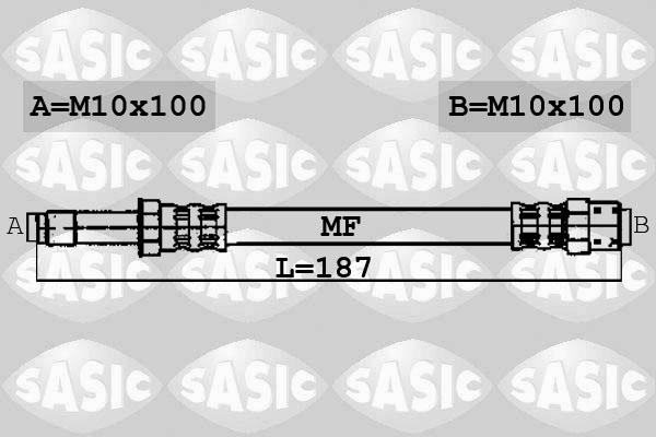 Sasic 6606006 - Тормозной шланг autosila-amz.com