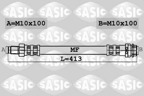 Sasic 6606007 - Тормозной шланг autosila-amz.com