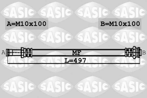 Sasic 6606014 - Тормозной шланг autosila-amz.com