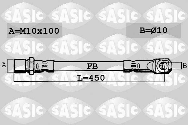 Sasic 6606015 - Тормозной шланг autosila-amz.com