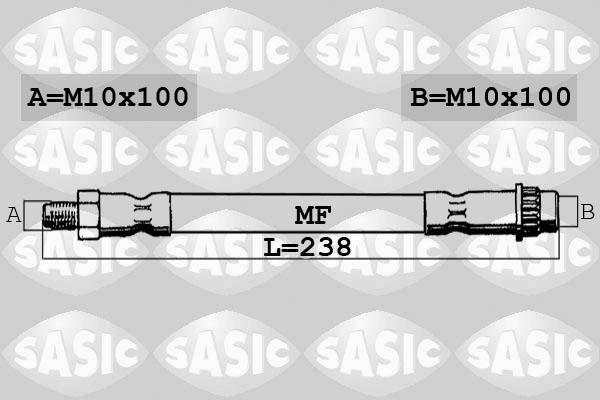 Sasic 6606013 - Тормозной шланг autosila-amz.com