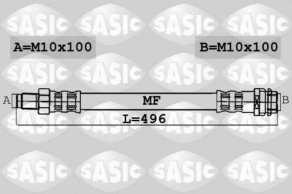 Sasic 6606039 - Тормозной шланг autosila-amz.com