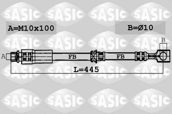 Sasic 6606193 - Тормозной шланг autosila-amz.com