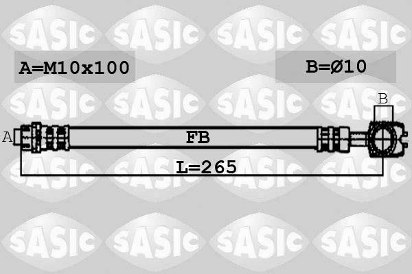 Sasic 6606105 - Тормозной шланг autosila-amz.com