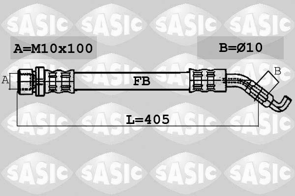 Sasic 6606107 - Тормозной шланг autosila-amz.com