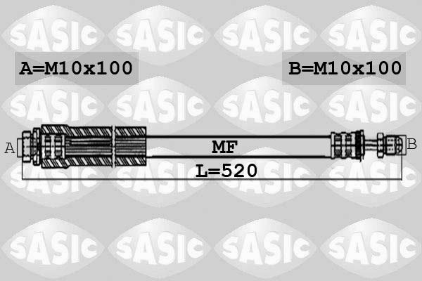 Sasic 6606188 - Тормозной шланг autosila-amz.com