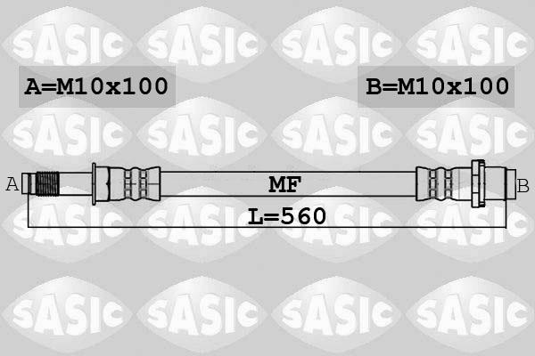Sasic 6606241 - Тормозной шланг autosila-amz.com
