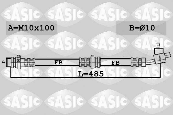 Sasic 6606258 - Тормозной шланг autosila-amz.com