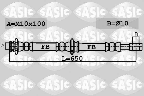 Sasic 6606252 - Тормозной шланг autosila-amz.com