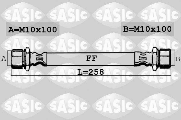 Sasic 6606204 - Тормозной шланг autosila-amz.com