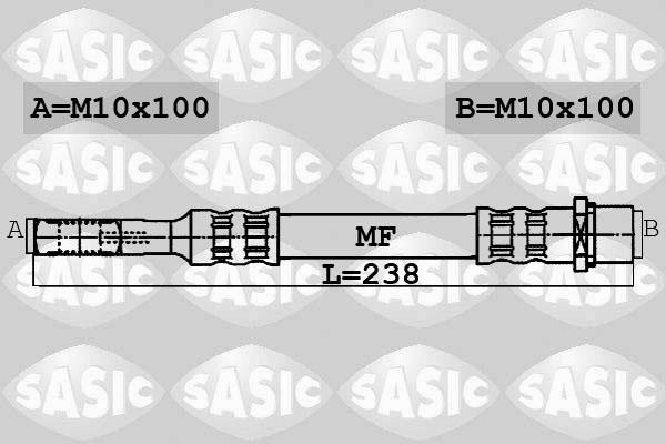 Sasic 6606202 - Тормозной шланг autosila-amz.com