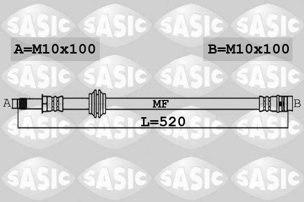 Sasic 6606222 - Тормозной шланг autosila-amz.com