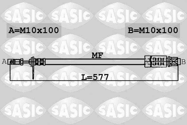Sasic 6600004 - Тормозной шланг autosila-amz.com