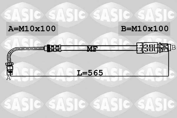 Sasic 6600022 - Тормозной шланг autosila-amz.com