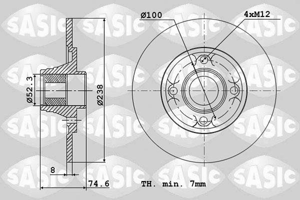 Sasic 6104040 - Тормозной диск autosila-amz.com
