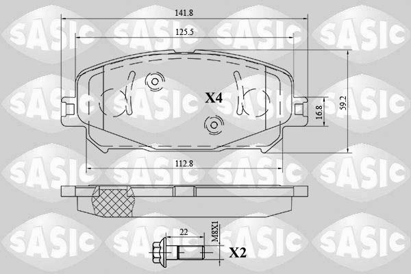 Sasic 6214046 - Тормозные колодки, дисковые, комплект autosila-amz.com