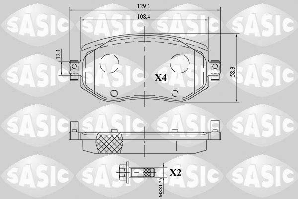 Sasic 6214041 - Тормозные колодки, дисковые, комплект autosila-amz.com