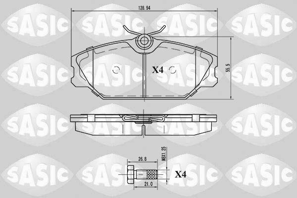 Sasic 6214008 - Тормозные колодки, дисковые, комплект autosila-amz.com