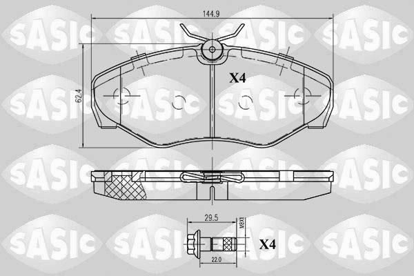 Sasic 6214007 - Тормозные колодки, дисковые, комплект autosila-amz.com