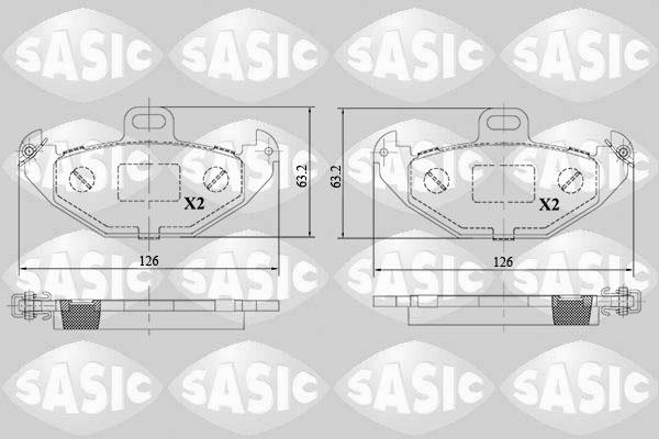Sasic 6214035 - Тормозные колодки, дисковые, комплект autosila-amz.com