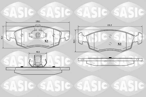 Sasic 6214030 - Тормозные колодки, дисковые, комплект autosila-amz.com