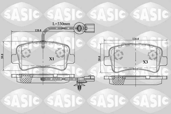 Sasic 6214021 - Тормозные колодки, дисковые, комплект autosila-amz.com