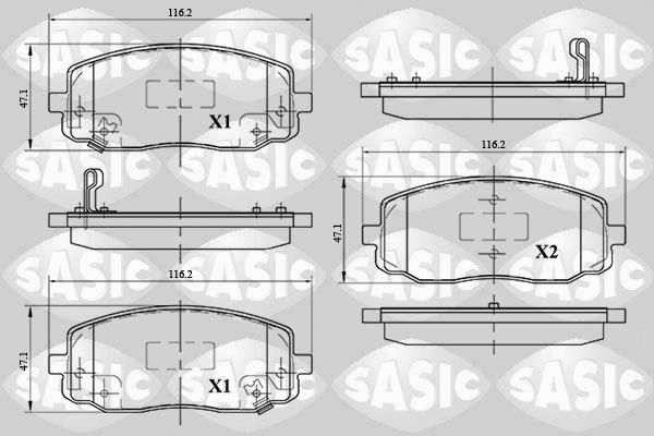 Sasic 6216094 - Тормозные колодки, дисковые, комплект autosila-amz.com