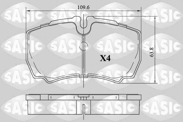 Sasic 6216090 - Колодки тормозные дисковые (комплект) autosila-amz.com