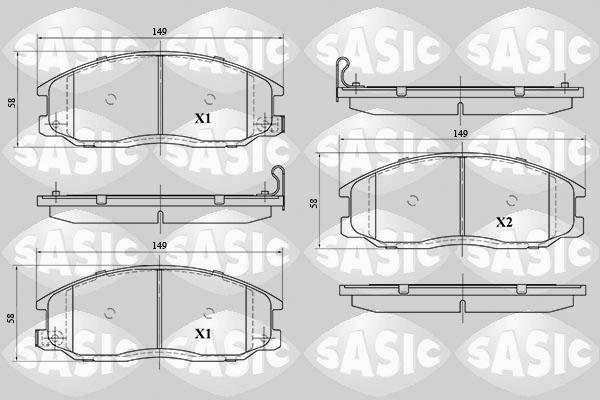 Sasic 6216093 - Тормозные колодки, дисковые, комплект autosila-amz.com