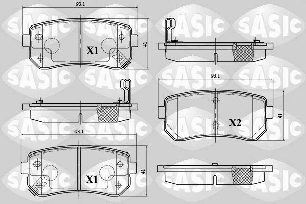 Sasic 6216097 - Тормозные колодки, дисковые, комплект autosila-amz.com