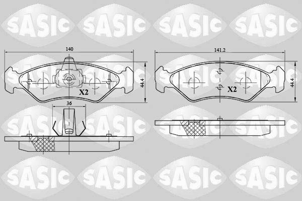 Sasic 6216049 - Тормозные колодки, дисковые, комплект autosila-amz.com