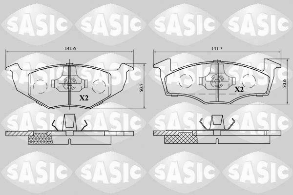 Sasic 6216051 - Тормозные колодки, дисковые, комплект autosila-amz.com