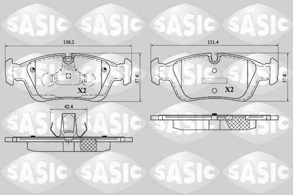 Sasic 6216052 - Тормозные колодки, дисковые, комплект autosila-amz.com