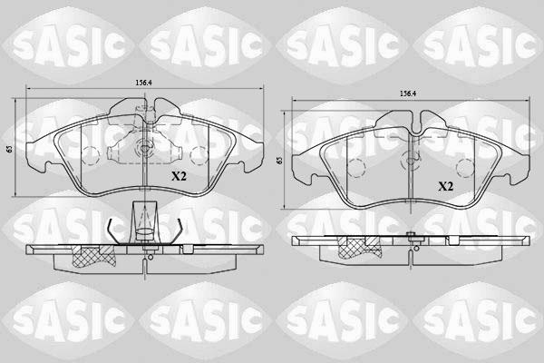 Sasic 6216067 - Тормозные колодки, дисковые, комплект autosila-amz.com