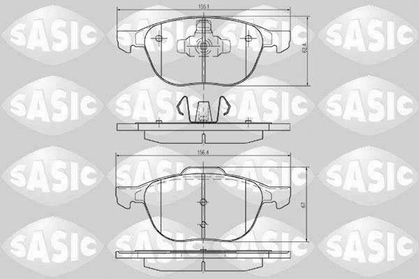 Sasic 6216001 - Тормозные колодки, дисковые, комплект autosila-amz.com