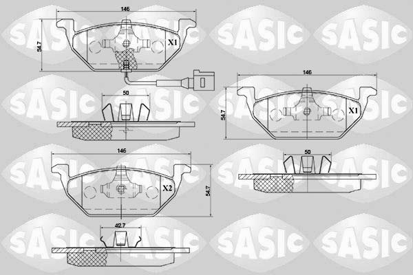 Sasic 6216002 - Тормозные колодки, дисковые, комплект autosila-amz.com