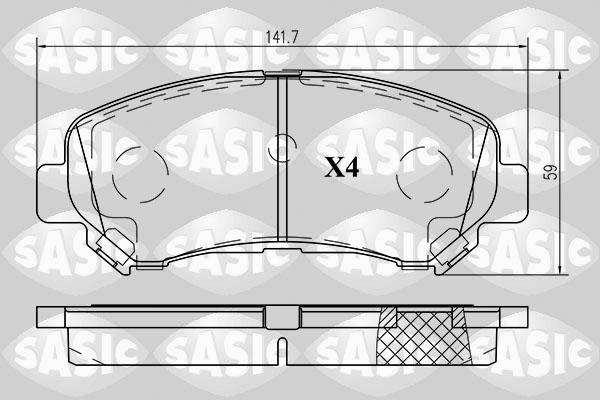 Sasic 6216019 - Тормозные колодки, дисковые, комплект autosila-amz.com