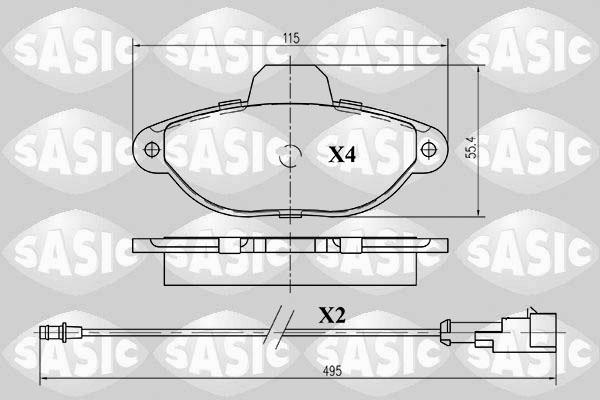 Sasic 6216010 - Тормозные колодки, дисковые, комплект autosila-amz.com