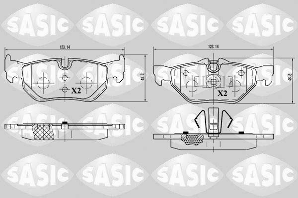 Sasic 6216012 - Тормозные колодки, дисковые, комплект autosila-amz.com