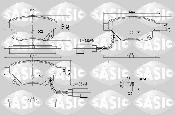 Sasic 6216032 - Тормозные колодки, дисковые, комплект autosila-amz.com