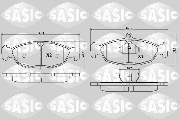 Sasic 6216029 - Тормозные колодки, дисковые, комплект autosila-amz.com