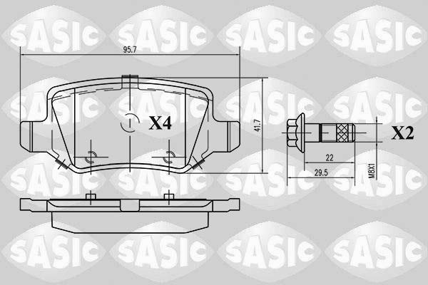 Sasic 6216021 - Тормозные колодки, дисковые, комплект autosila-amz.com