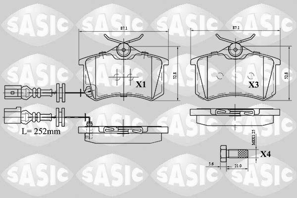 Sasic 6216077 - Тормозные колодки, дисковые, комплект autosila-amz.com